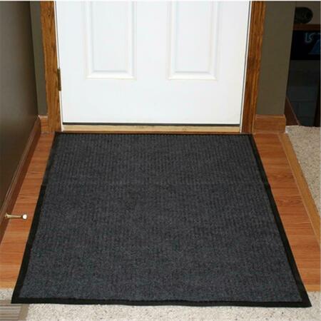 RICKIS RUGS 613S0034CH 3 ft. W x 4 ft. L Spectra Rib Entrance Mat in Charcoal RI1736